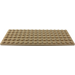 LEGO Donker Zandbruin Plaat 6 x 16 (3027)