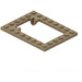 LEGO Dark Tan Plate 6 x 8 Trap Door Frame Recessed Pin Holders (30041)