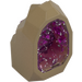 LEGO Dark Tan Rock with Transparent Dark Pink Crystal (49656)