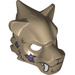 LEGO Dunkel Beige Saber-Zahn Tiger Maske mit Fangs mit Copper Kette und Purple Wounds (15083 / 17345)