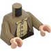 LEGO Tmavě žlutohnědá Samwise Gamgee s Sand Modrá Plášť Minifigurka Trup (973 / 76382)