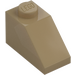 LEGO Mørk beige Skråning 1 x 2 (45°) (3040 / 6270)