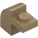 LEGO Dark Tan Slope 1 x 2 x 1.3 Curved with Plate (6091 / 32807)