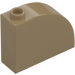 LEGO Dunkel Beige Schrägstein 1 x 3 x 2 Gebogen (33243)