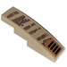 LEGO Dark Tan Slope 1 x 4 Curved with Tiger Stripes, Armor Plates, Rivets and Grille Pattern Sticker (11153)