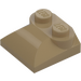 LEGO Mørk beige Skråning 2 x 2 Buet med buet ende (47457)