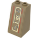 LEGO Dark Tan Slope 2 x 2 x 3 (75°) with Hieroglyphs, Eye on Top Sticker Hollow Studs, Rough Surface (3684 / 30499)