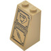 LEGO Dark Tan Slope 2 x 2 x 3 (75°) with Hissing Snake and Serrated Sword (Left) Sticker (Solid Studs) (98560)