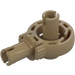 LEGO Dark Tan Technic Click Rotation Bushing with Two Pins (47455)