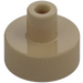 LEGO Dunkel Beige Fliese 1 x 1 Rund mit Hollow Stange (20482 / 31561)