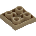 LEGO Dunkel Beige Fliese 2 x 2 Invers (11203)