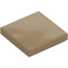 LEGO Tumma beige Laatta 2 x 2 uralla (3068 / 88409)