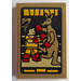 LEGO Tan foncé Tuile 2 x 3 avec Boxing Fight Between une Kangaroo et une Minifigure Autocollant (26603)