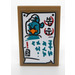 LEGO Tan foncé Tuile 2 x 3 avec Winged Eagle Dark Turquoise Diriger Autocollant (26603)