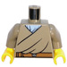 LEGO Dunkles Beige Torso mit Robe mit Bright Licht Blau Wrap und Gürtel (973 / 76382)