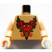 LEGO Beige scuro Viktor Krum Busto con Rosso Durmstrang logo con Chiaro Carne Braccia e Chiaro Carne Mani (973 / 76382)