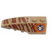 LEGO Dark Tan Wedge 2 x 6 Double Left with Alien Skull and Tiger Stripes Sticker (41748)