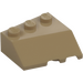 LEGO Mørk beige Kile 3 x 3 Venstre (42862)