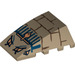LEGO Dunkel Beige Keil 4 x 4 Verdreifachen Gebogen ohne Bolzen mit Pharaoh Augen &amp; Brickwork (47753 / 94314)