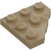 LEGO Dark Tan Wedge Plate 3 x 3 Corner (2450)