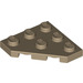 LEGO Dark Tan Wedge Plate 3 x 3 Corner (2450)
