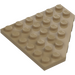 LEGO Dark Tan Wedge Plate 6 x 6 Corner (6106)