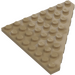 LEGO Beige scuro Cuneo Piastra 8 x 8 Angolo (30504)