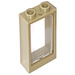 LEGO Dark Tan Window 1 x 2 x 3 without Sill (60593) with glass