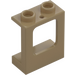 LEGO Dark Tan Window Frame 1 x 2 x 2 (Plane) with 1 Hole in Bottom (60032)