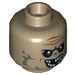 LEGO Dark Tan Zombie Driver Minifigure Head (Recessed Solid Stud) (3626 / 25205)