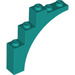 LEGO Dark Turquoise Arch 1 x 5 x 4 Regular Bow, Unreinforced Underside (2339 / 14395)