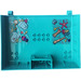 LEGO Donker turquoise Book Halve met Hinges met Ariel, Ursula, Gold en Wit Shells met Ariel, Ursula, Shells, Trim, Seafloor, Shells, Vis Sticker (102122)