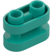 LEGO Donker turquoise Steen 1 x 2 Afgerond met open Midden (77808)