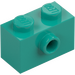 LEGO Dark Turquoise Brick 1 x 2 with 1 Stud on Side (86876)