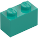 LEGO Dark Turquoise Brick 1 x 2 with Bottom Tube (3004)