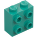 LEGO Turquoise Foncé Brique 1 x 2 x 1.6 avec Tenons sur Une Côté (1939 / 22885)