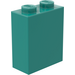 LEGO Donker turquoise Steen 1 x 2 x 2 met binnenas houder (3245)