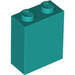 LEGO Donker Turquoise Steen 1 x 2 x 2 met Stud houder aan de binnenzijde (3245)