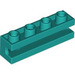 LEGO Donker Turquoise Steen 1 x 4 met groef (2653)