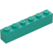 LEGO Dark Turquoise Brick 1 x 6 (3009)