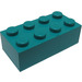 LEGO Dark Turquoise Brick 2 x 4 (3001)