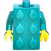 LEGO Dark Turquoise Brick Costume with Dark Turquoise Arms and Yellow Hands