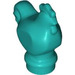 LEGO Donker Turquoise Kip (brede basis) (1413)