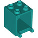 LEGO Turquoise foncé Récipient 2 x 2 x 2 avec tenons encastrés (4345 / 30060)