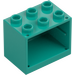 LEGO Dark Turquoise Cupboard 2 x 3 x 2 with Recessed Studs (92410)