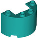 LEGO Donker Turquoise Cilinder 2 x 4 x 2 Halve (24593 / 35402)