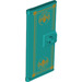 LEGO Turquoise foncé Porte 1 x 3 x 6 avec Arendelle Fleurs (68123 / 80683)