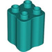 LEGO Turquoise foncé Duplo Brique 2 x 2 x 2 avec Ondulé Sides (31061)