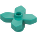 LEGO Dark Turquoise Flower 2 x 2 with Angular Leaves (4727)