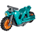 LEGO Dark Turquoise Flywheel Bike with Egg and Orange Rear Wheel